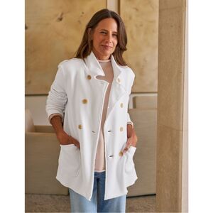 Frank & Eileen Belfast Sweatshirt Peacoat in White Size XS